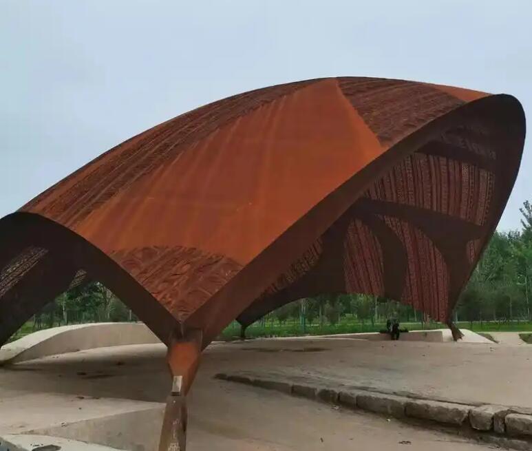 海尾镇耐候钢幕墙案例